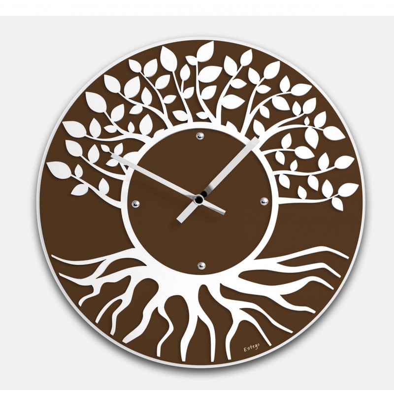 orologio da muro moderno con albero della vita