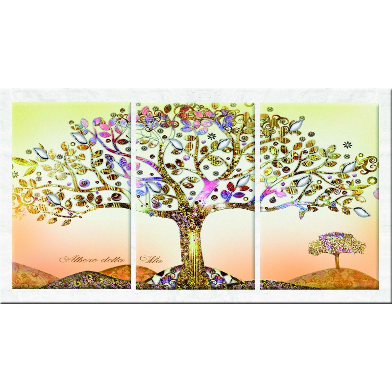 quadro pannello tridimensionale albero della vita