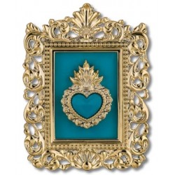 Cuore ex voto azzurro